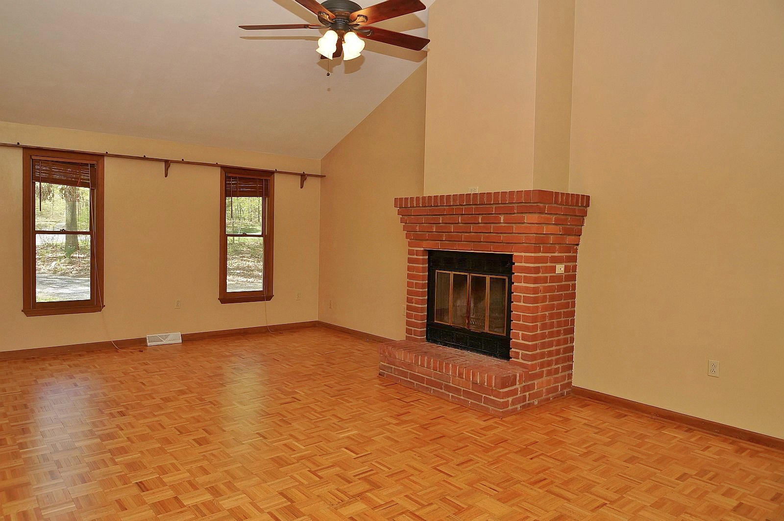 35 Oak Leaf Drive Blue Ridge, VA 24064 - Photo 7 of 36 an empty room with windows and fireplace