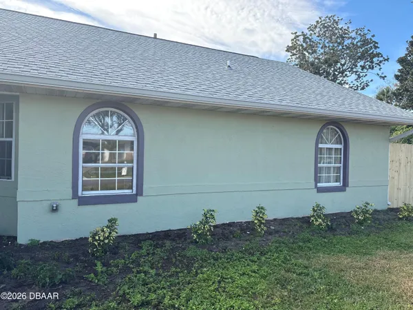 a front view of a house