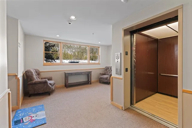 a room with furniture and a gate