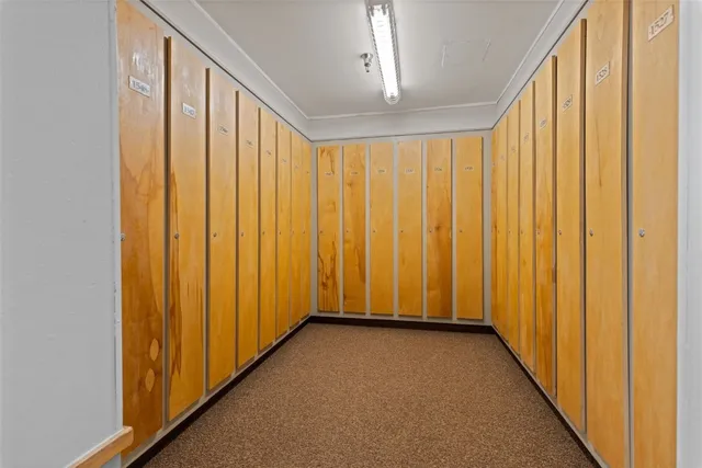 a view of a back yard with wooden floor