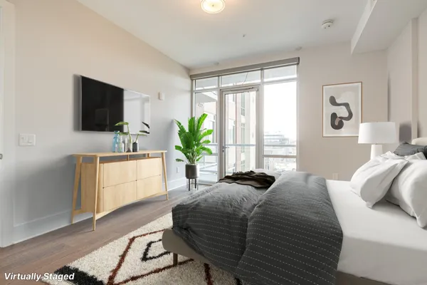 a view of a room with rack on the wall