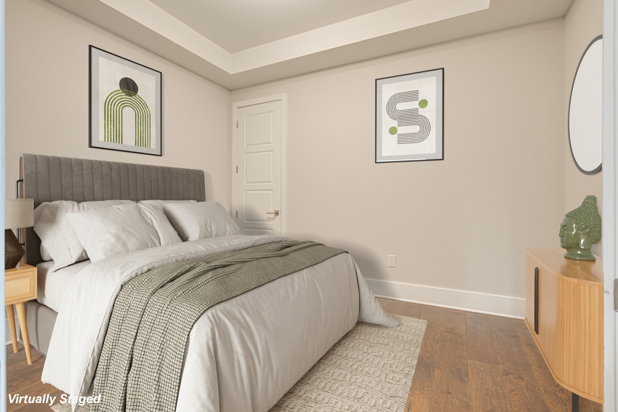 20 Rutledge Street, Unit 406 Nashville, TN 37210 - Photo 33 of 75 a bed room with a bed and a painting on the wall