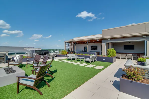 a view of a balcony with city