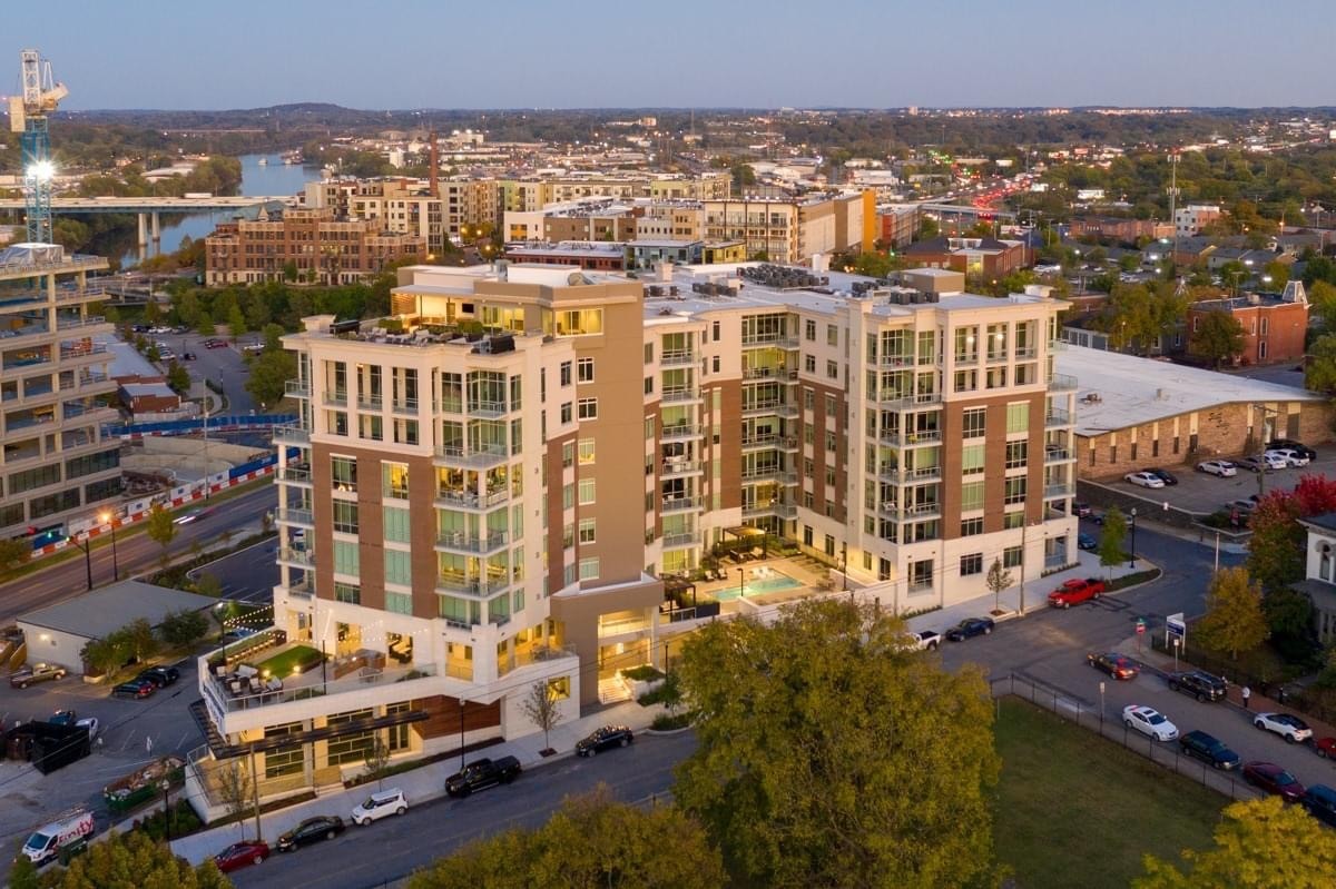 20 Rutledge Street, Unit 406 Nashville, TN 37210 - Photo 63 of 75 a view of a city that has tall buildings