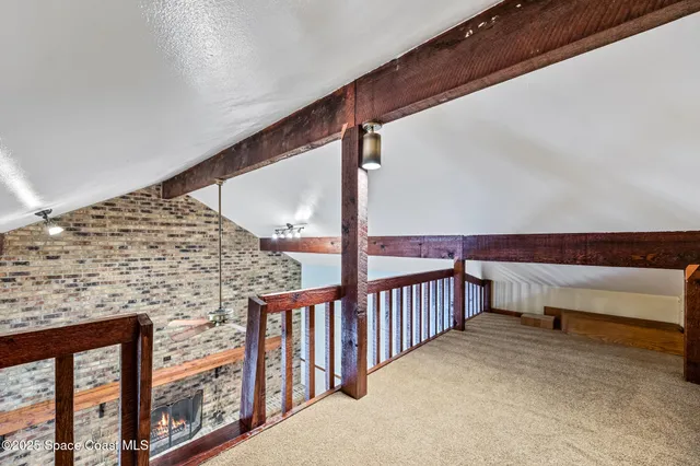 a view of balcony with staircase