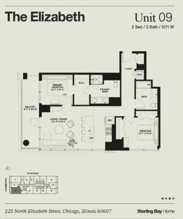 $3,795 | 225 North Elizabeth Street, Unit 709, Chicago, IL 60607