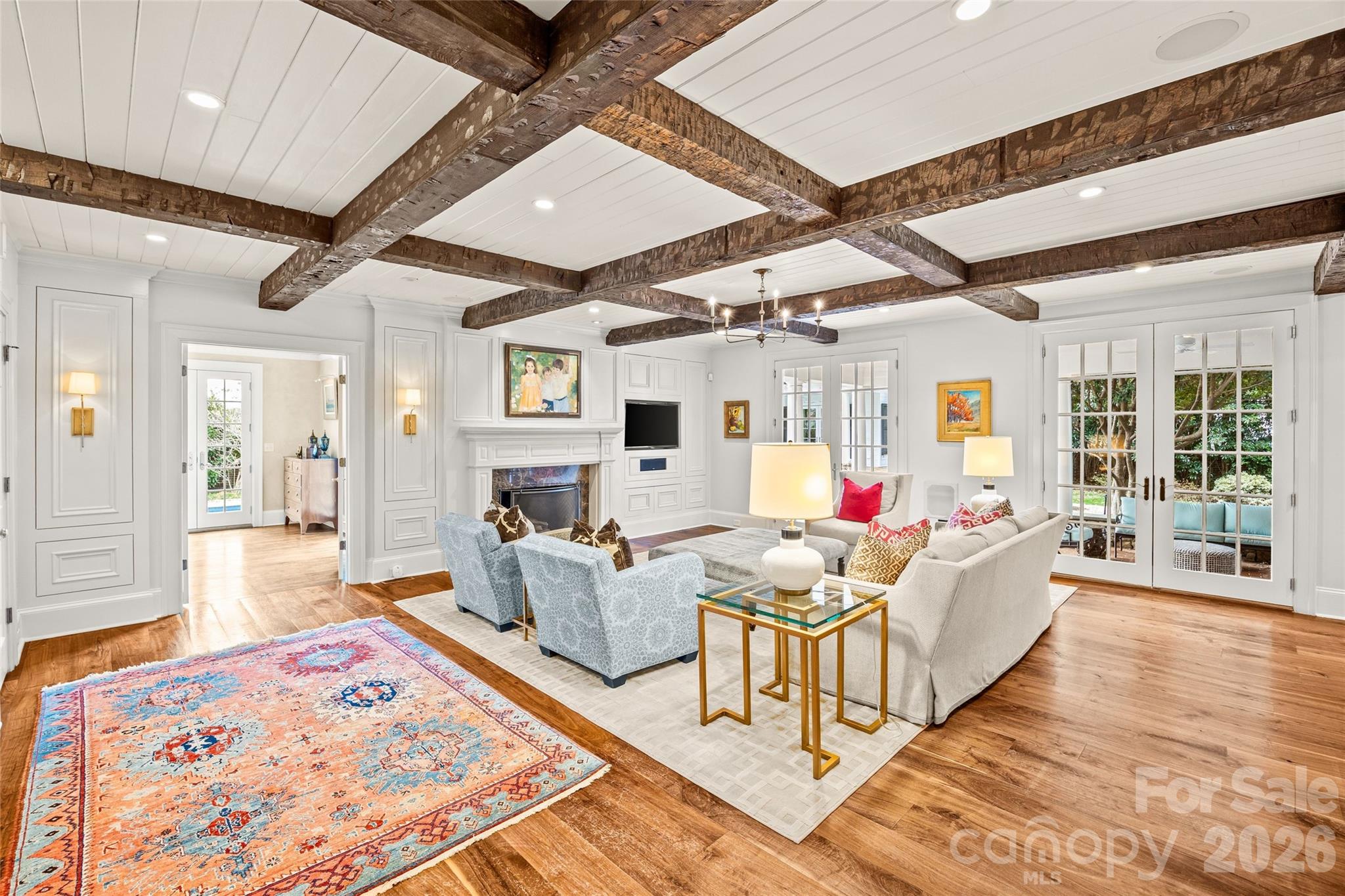 640 Colville Road Charlotte, NC 28207 - Photo 13 of 48 a living room with furniture and a wooden floor