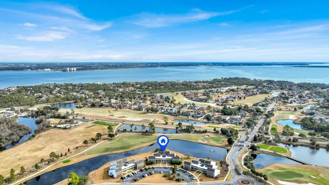 an aerial view of residential building with outdoor space