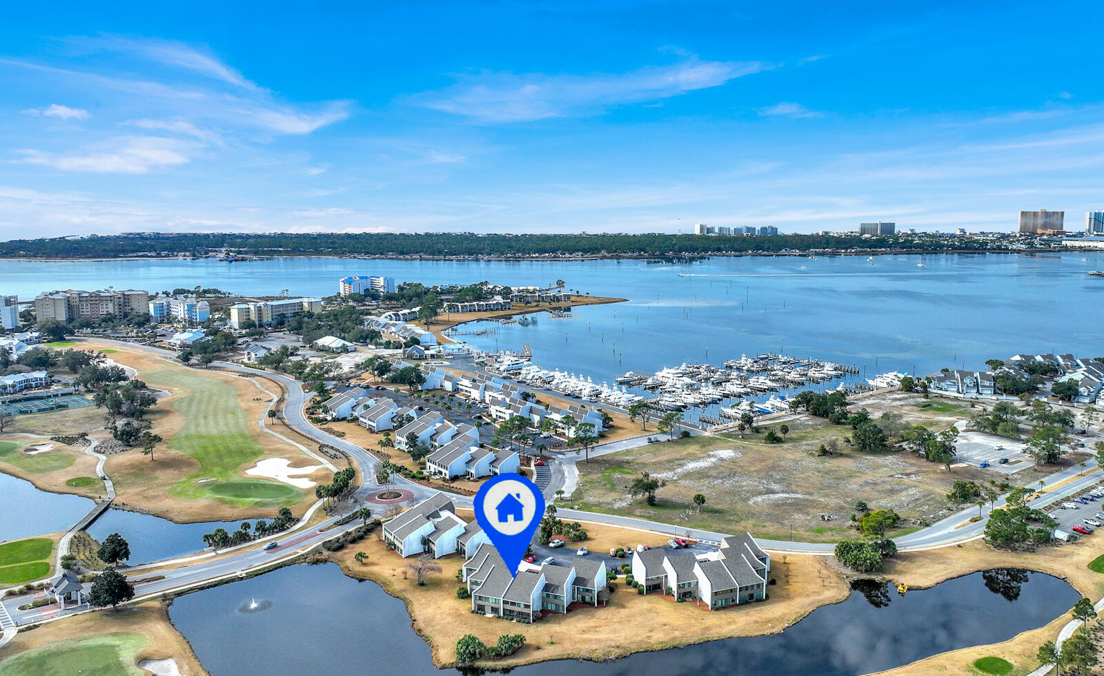 4725 Bay Point Road, Unit 261 Panama City Beach, FL 32408 - Photo 34 of 38 a view of a city with an ocean