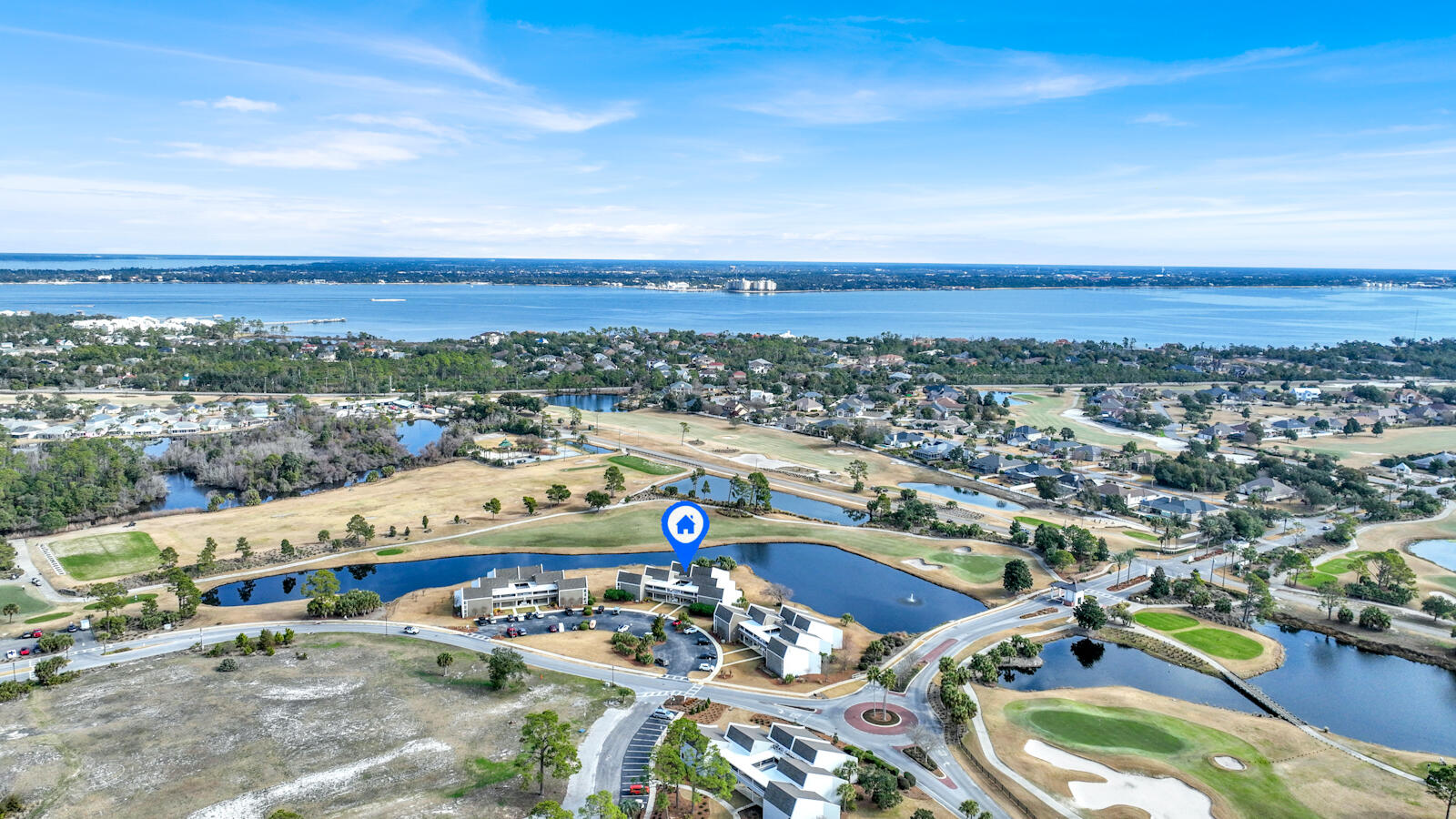 4725 Bay Point Road, Unit 261 Panama City Beach, FL 32408 - Photo 38 of 38 an aerial view of residential houses with outdoor space