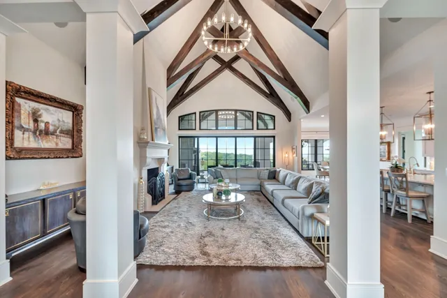 a white stove top oven sitting inside of a kitchen