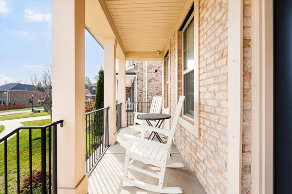 a balcony view with a outdoor space