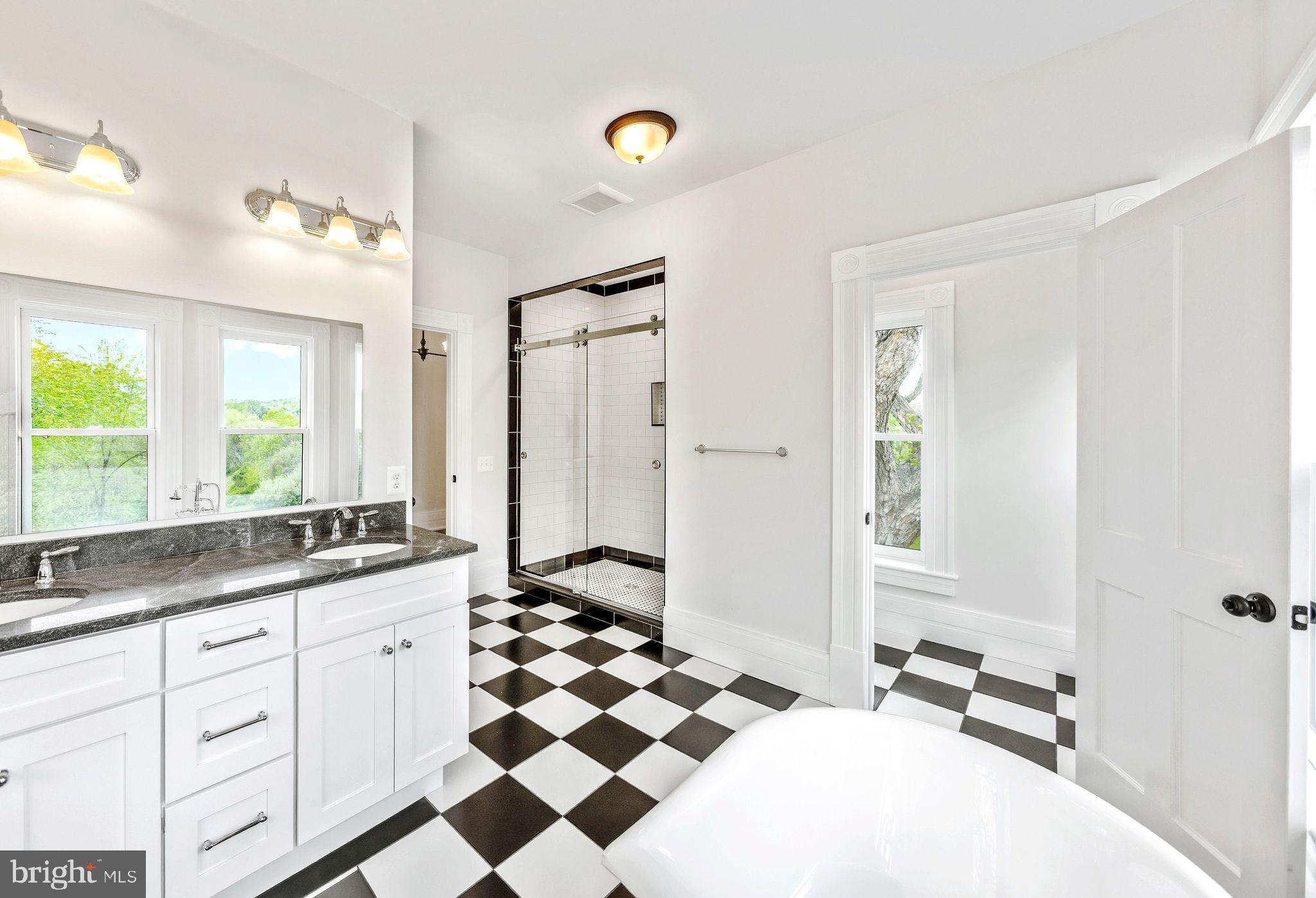 558 Gay Street Washington, VA 22747 - Photo 33 of 52 a spacious bathroom with a sink double vanity and a mirror