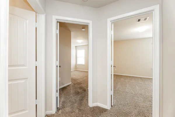 an empty room with a window