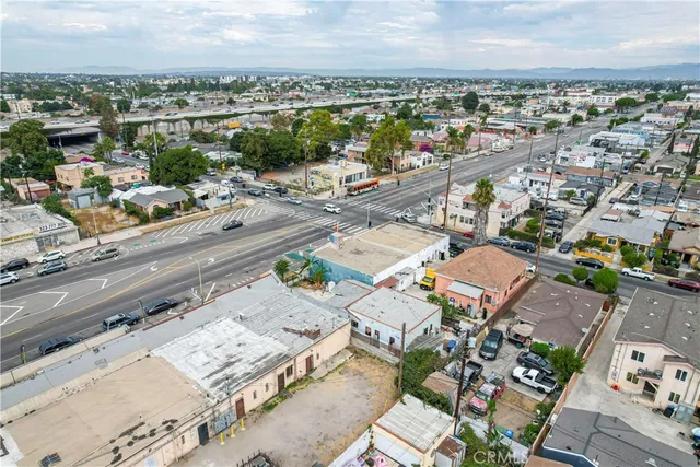 an aerial view of a city