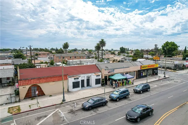 an aerial view of a city