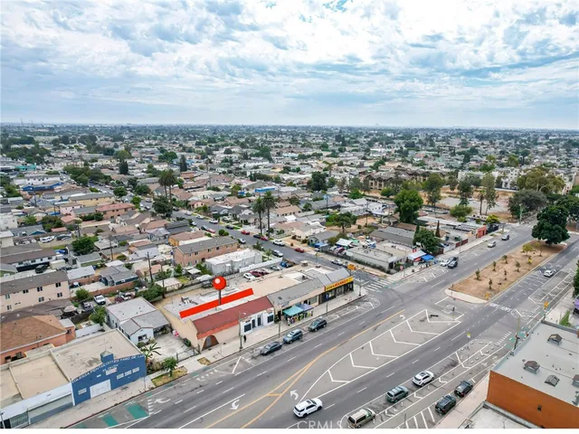 an aerial view of a city