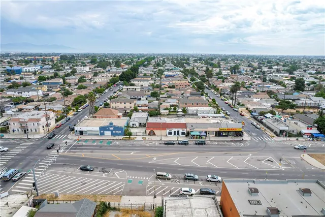 an aerial view of a city