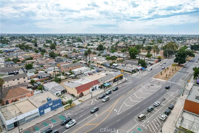 an aerial view of a city