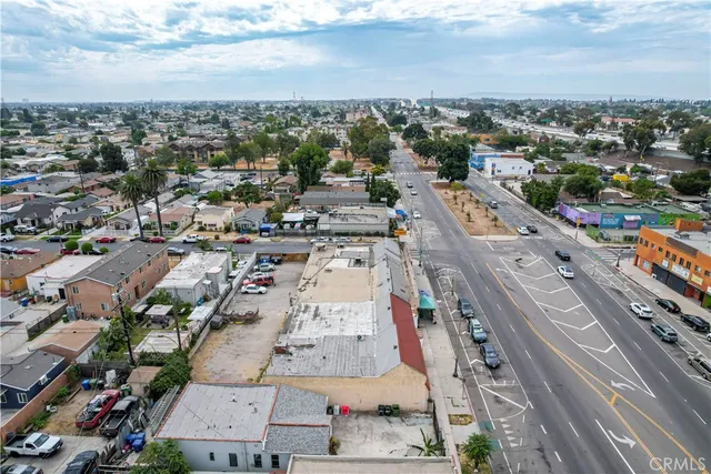 an aerial view of a city