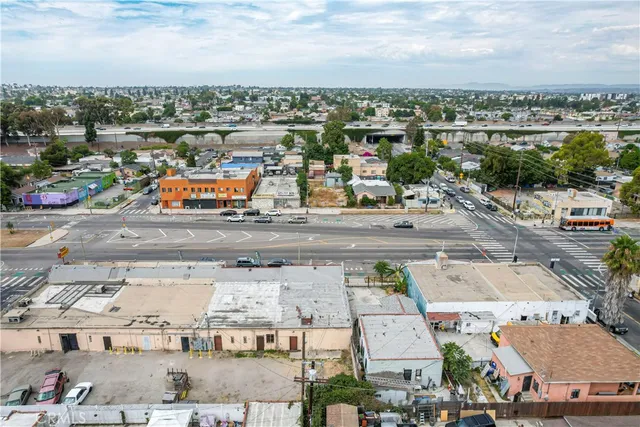 an aerial view of a city