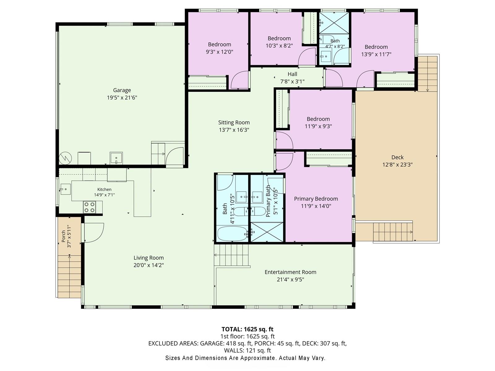 907 Ahuwale Street Honolulu, HI 96821 - Photo 23 of 25 Floor plan Back bedroom has private entrance