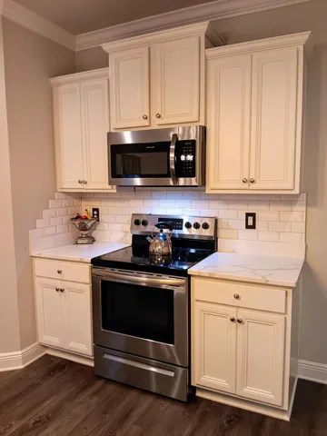 a close view of appliances