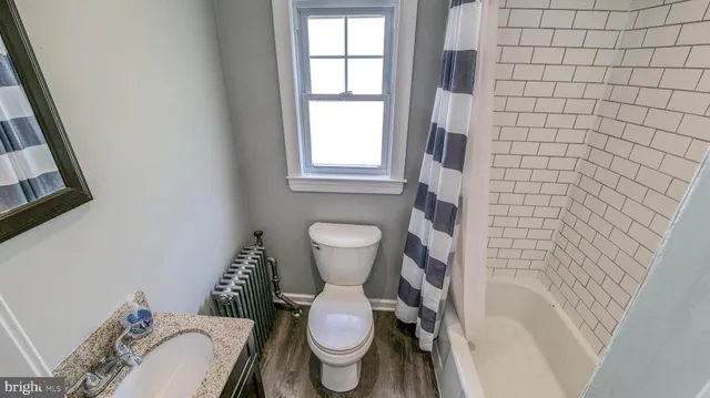a bathroom with a toilet and a sink