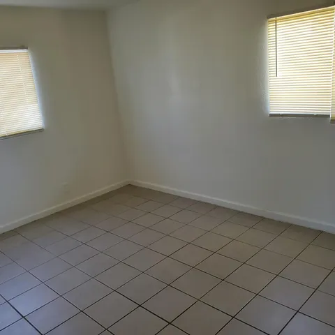 an empty room with a window