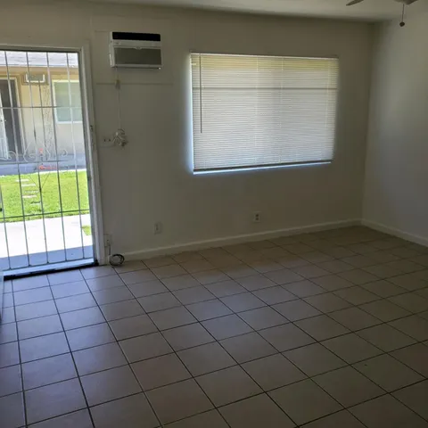 an empty room with a window