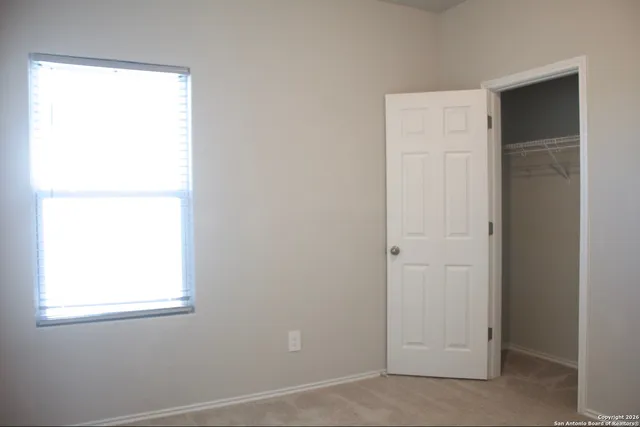 an empty room with a window