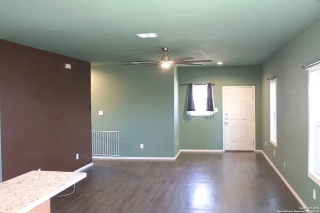 an empty room with a window