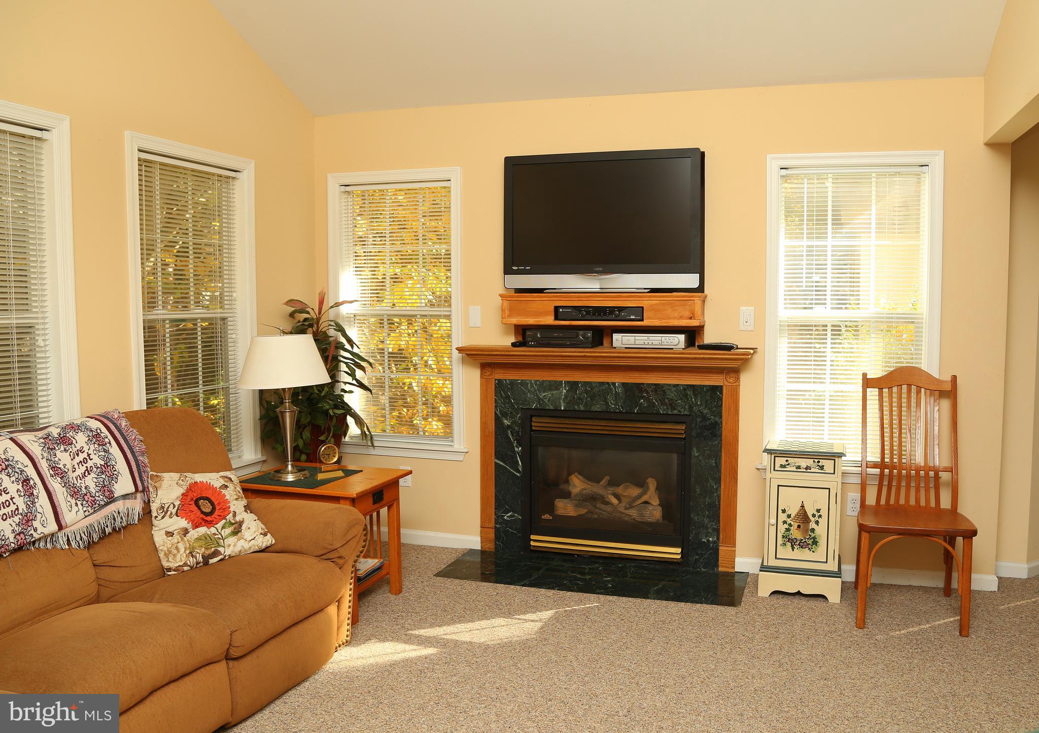 43 Falcon Bridge Road Ocean Pines, MD 21811 - Photo 9 of 30 a living room with furniture a fireplace and a flat screen tv