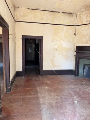 a view of window and fire place