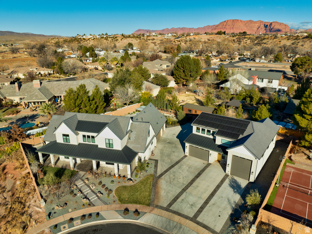 1283 North Gallen Road Santa Clara, UT 84765 - Photo 96 of 103 Aerial perspective of suburban area with mountains