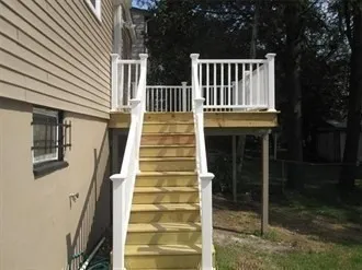 a view of a house with a deck