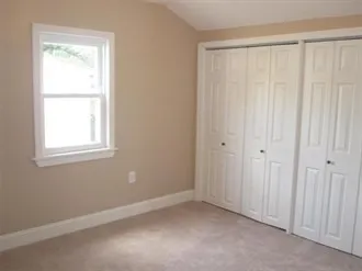 an empty room with a window