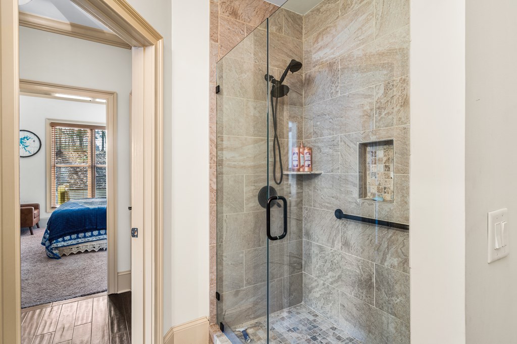 476 Licklog Ridge Hayesville, NC 28904 - Photo 31 of 41 a bathroom with a shower