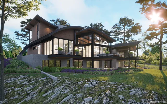 a house view with a garden space