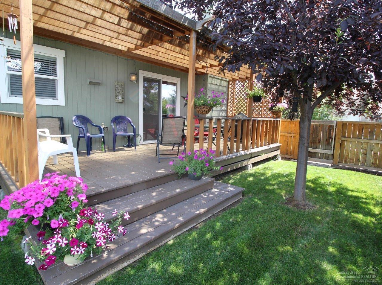 Retreat out the sliding glass doors into