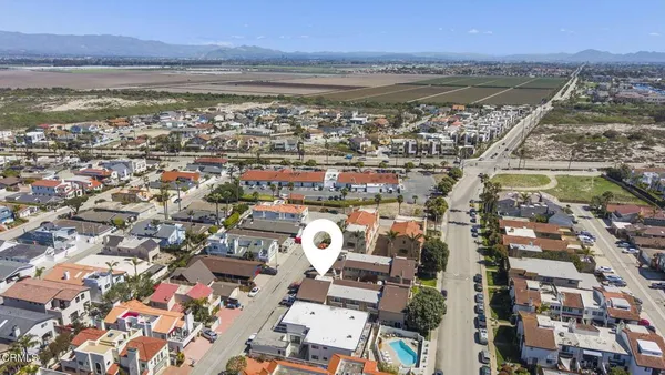 an aerial view of a city