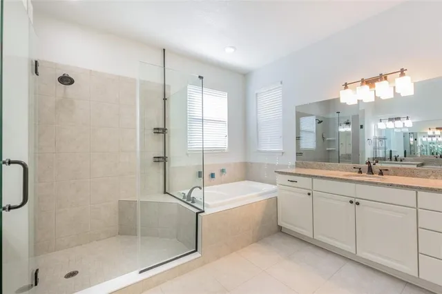 a view of a backyard with a slide trees and wooden fence