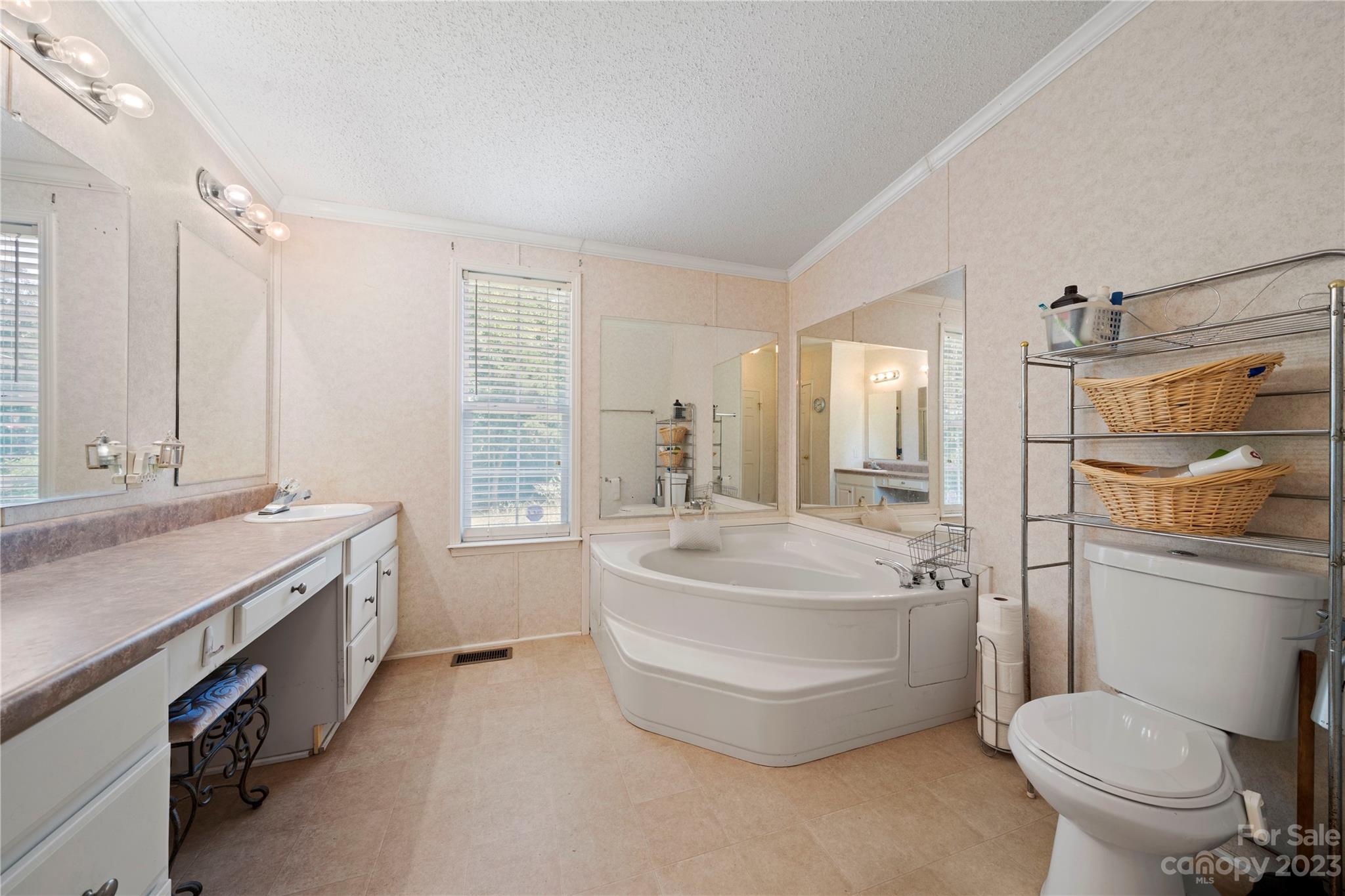 442 Tirzah Church Road Lancaster, SC 29720 - Photo 17 of 29 a spacious bathroom with a double vanity sink toilet mirror and bathtub