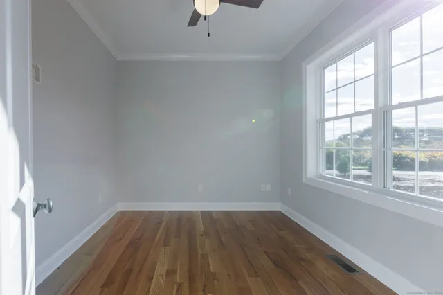 an empty room with a window
