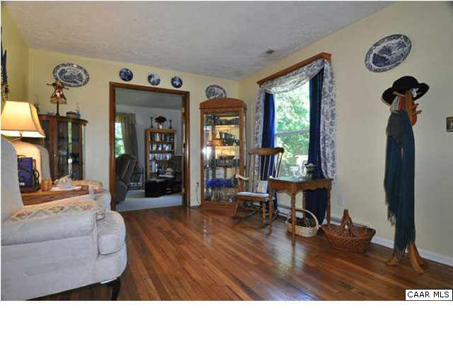 Living room showing entrance to family room.