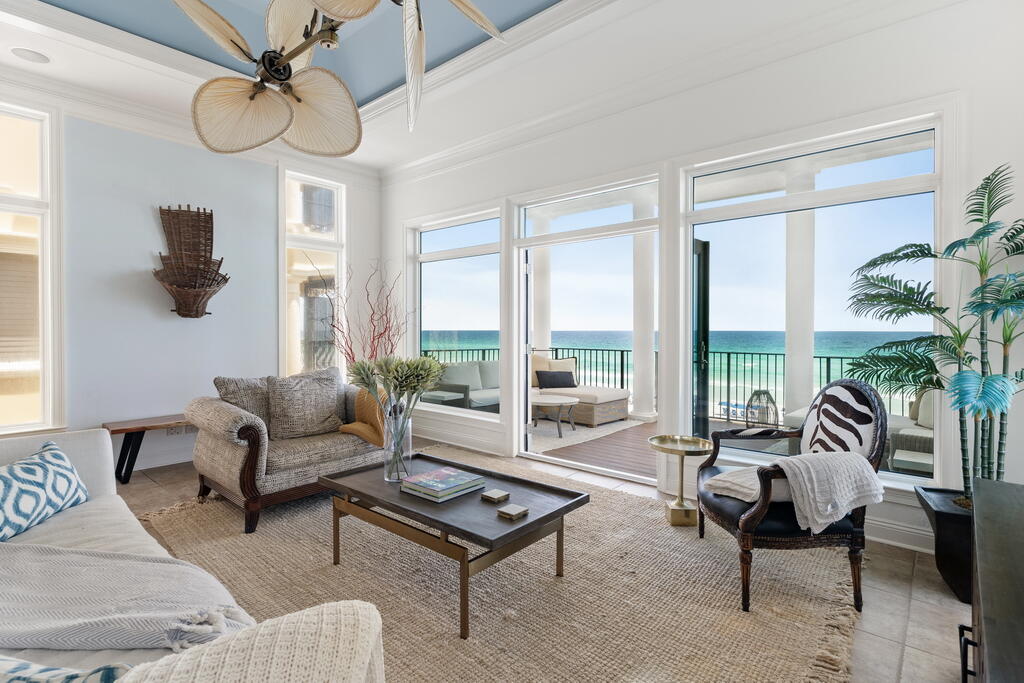 4748 Ocean Boulevard Destin, FL 32541 - Photo 45 of 80 a living room with furniture and a large window