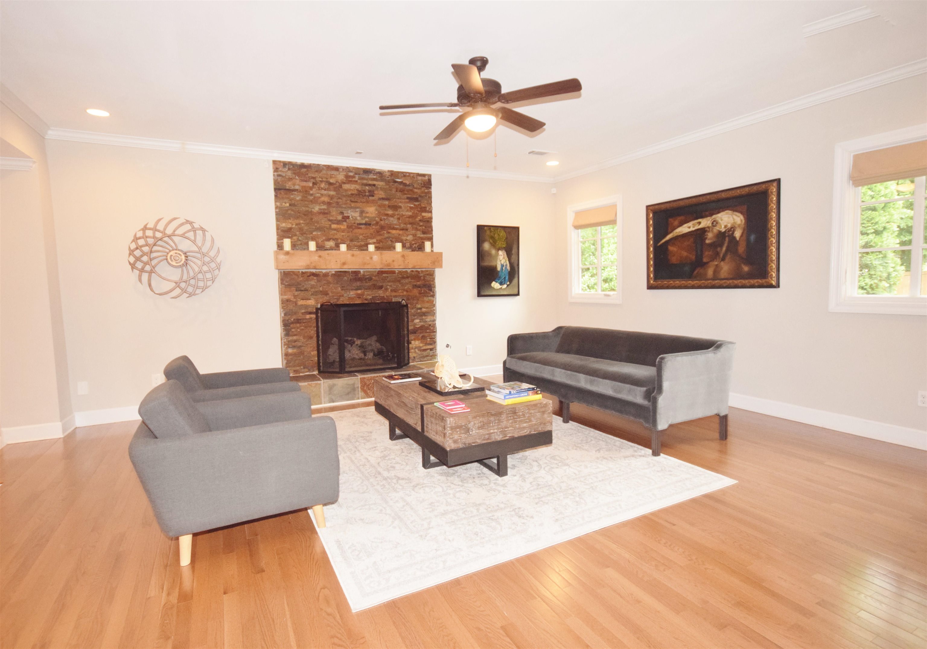 181 South Mendenhall Road Memphis, TN 38117 - Photo 3 of 25 a living room with furniture and a fireplace