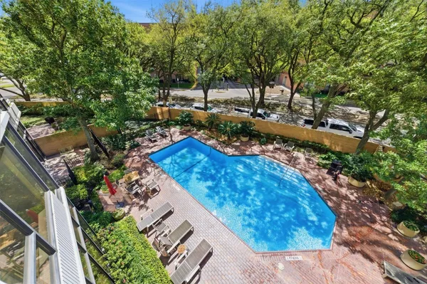 a park view with a seating space