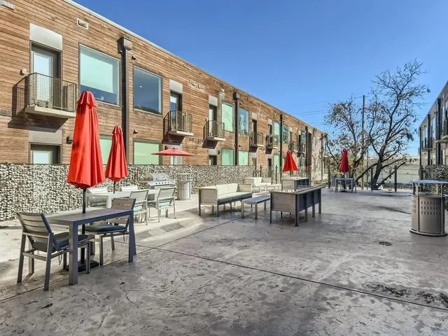 a view of outdoor space with seating area