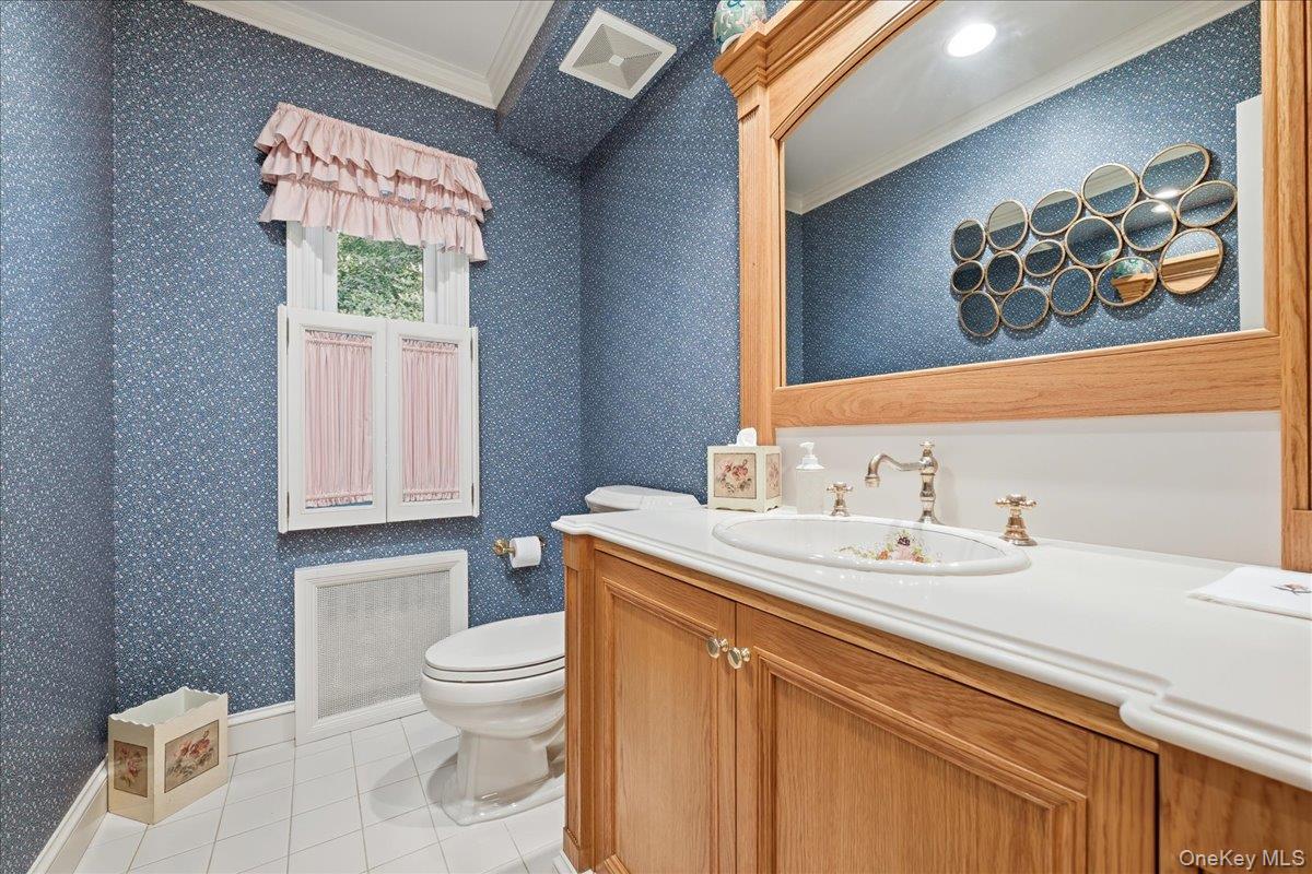 88 Luquer Road Manhasset, NY 11030 - Photo 18 of 38 a bathroom with a sink a toilet and a window